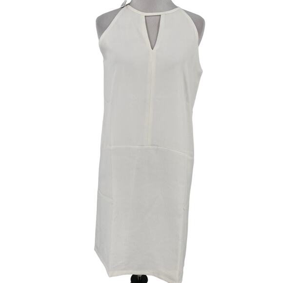 Maurices White Keyhole Shift Dress Sleeveless Chiffon Halter Dress NWT Size XS - Picture 1 of 9
